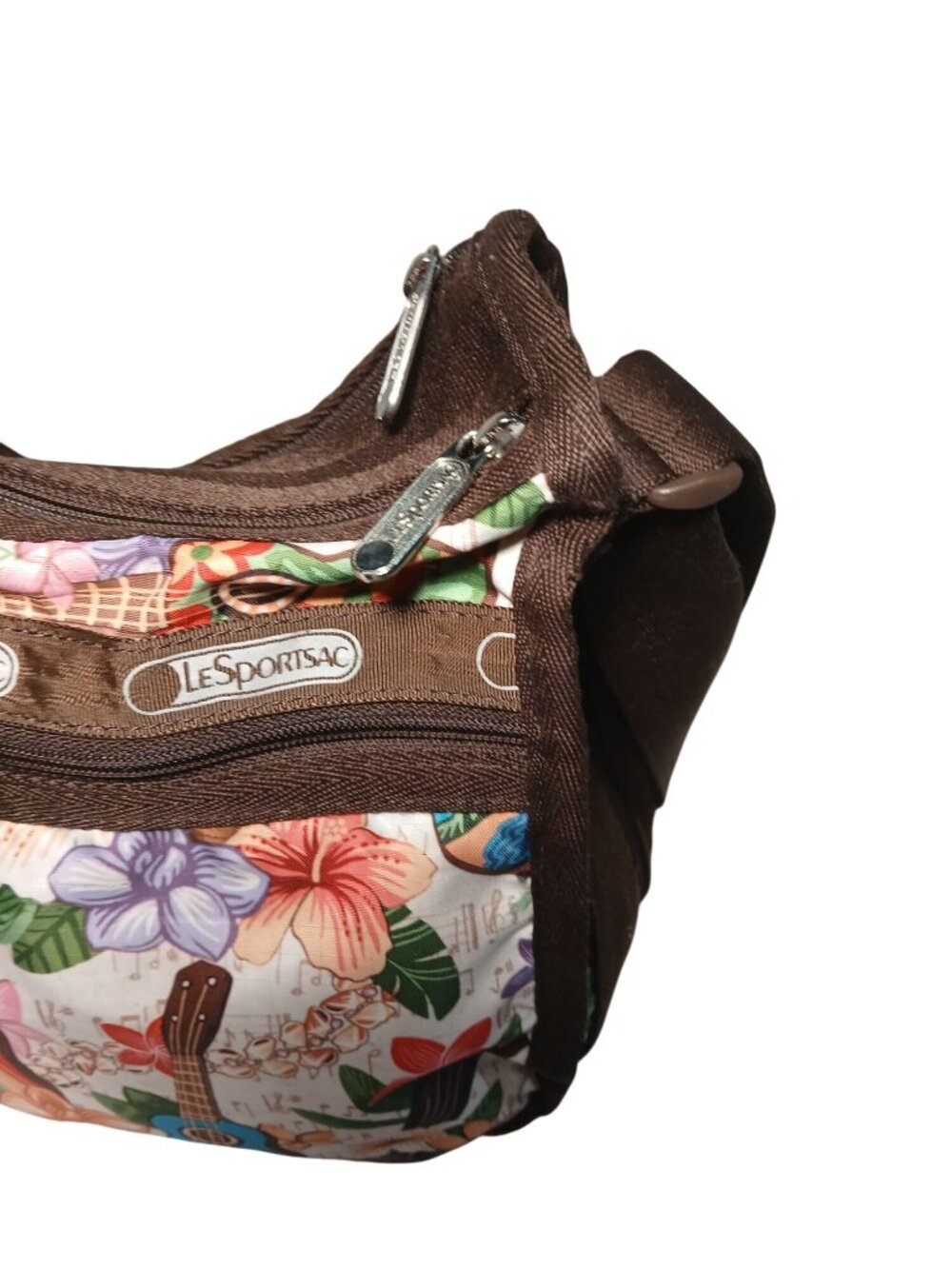 LeSportsac Deluxe Everyday Crossbody Bag Guitar Mele Ukulele Vacation Resort - Picture 9 of 16